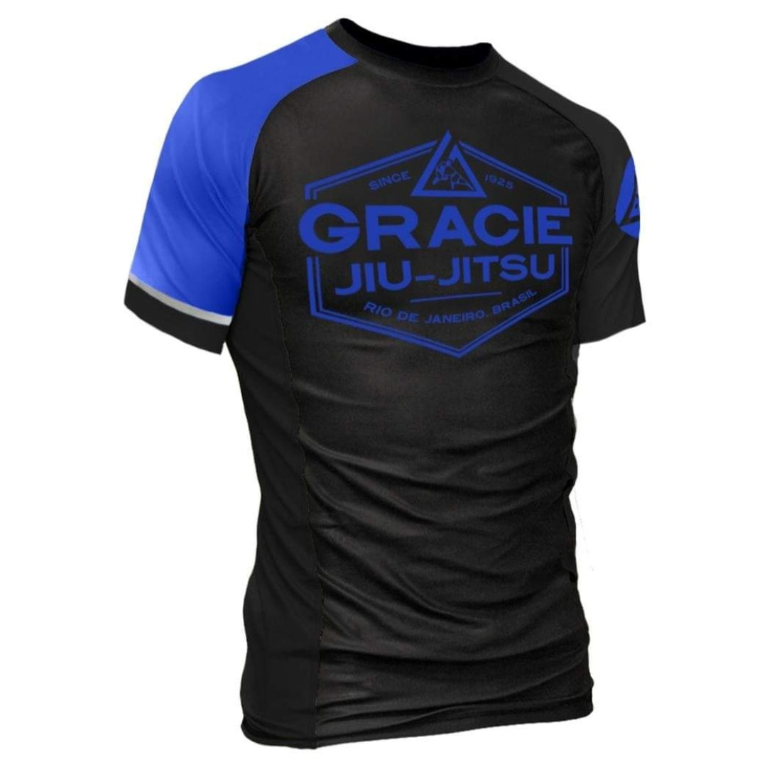 Gracie Rank Short-Sleeve Rashguard (Mens) Blue