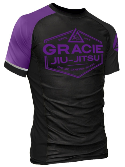 Gracie Rank Short-Sleeve Rashguard (Men) Purple