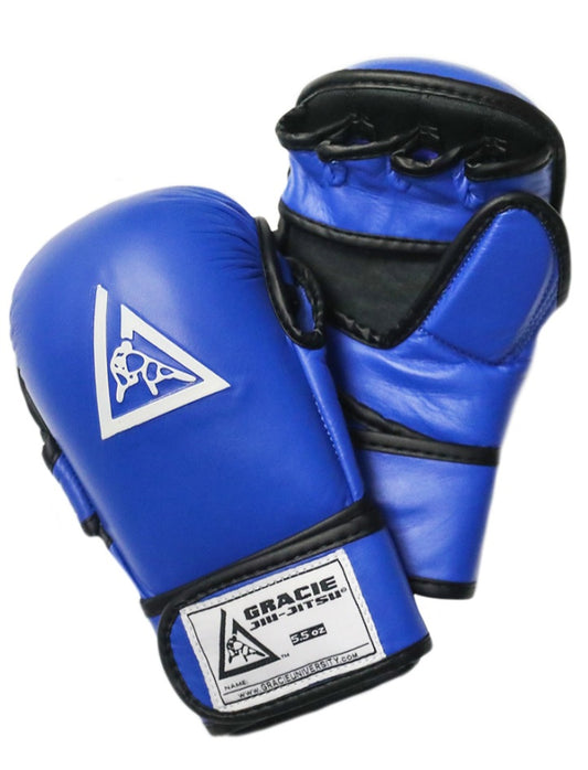 Leather Gracie Triangle 5.5oz Sparring Gloves