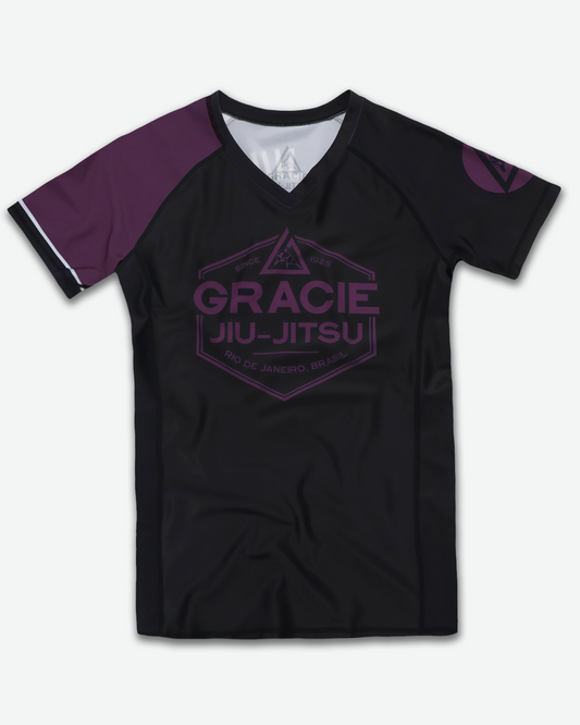 Gracie Rank Short-Sleeve Rashguard (Ladies) Purple