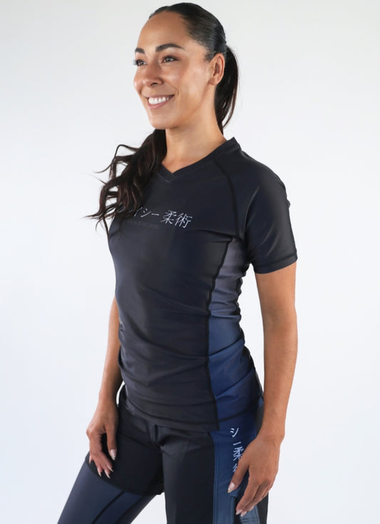 Gracie Midnight Wave Short-Sleeve Rashguard (Women)