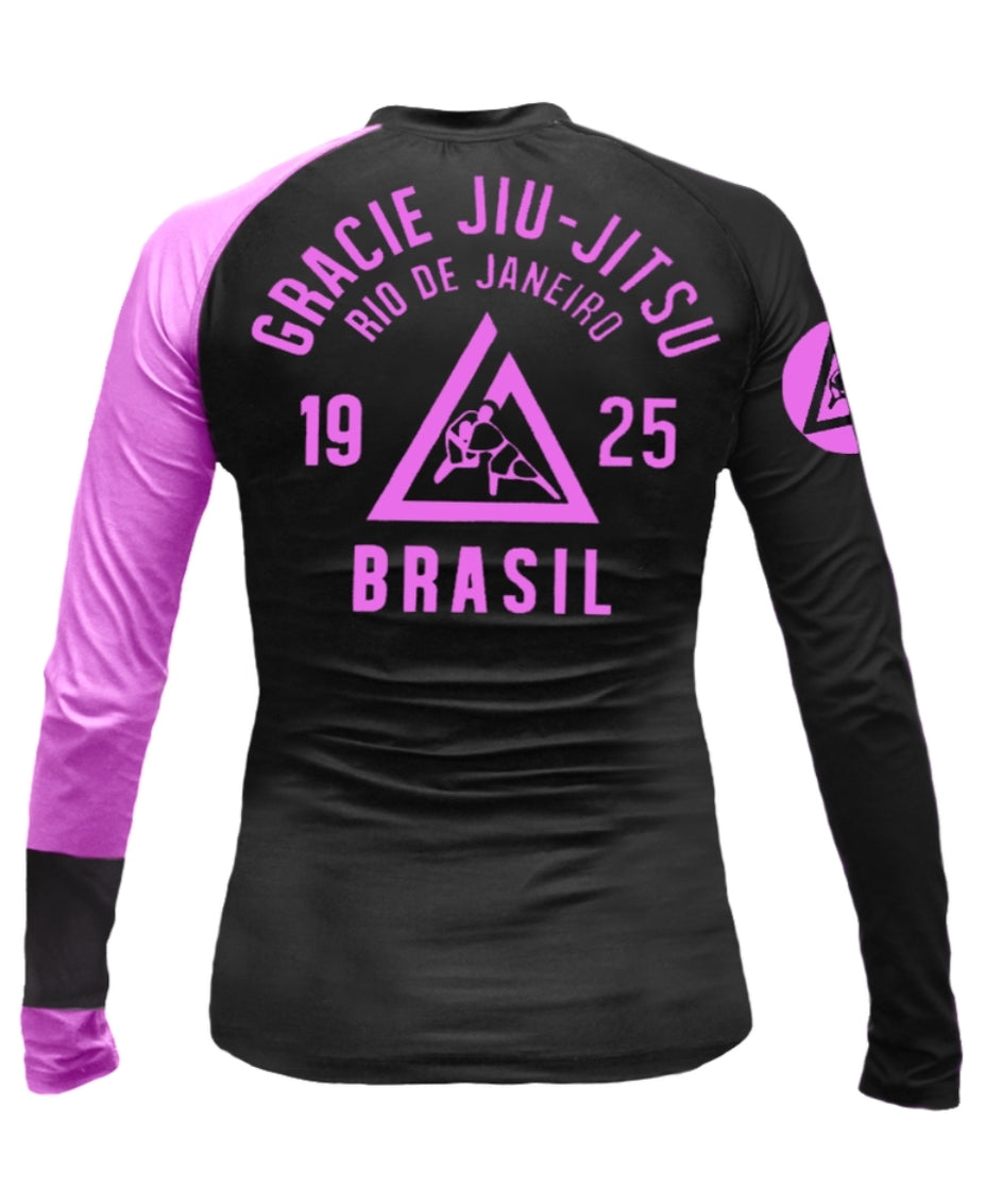 Gracie Pink Long-Sleeve Rashguard (Ladies)