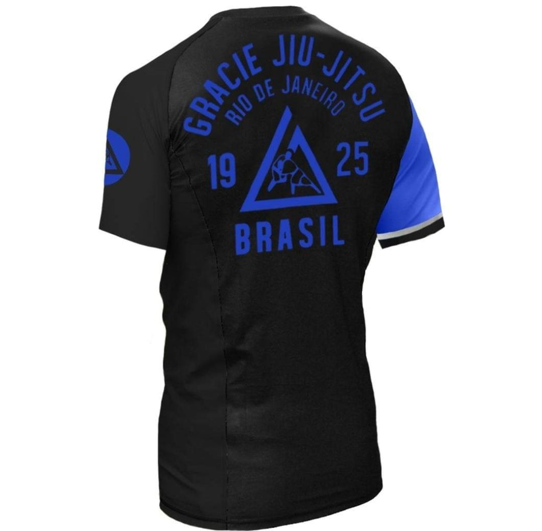 Gracie Rank Short-Sleeve Rashguard (Mens) Blue