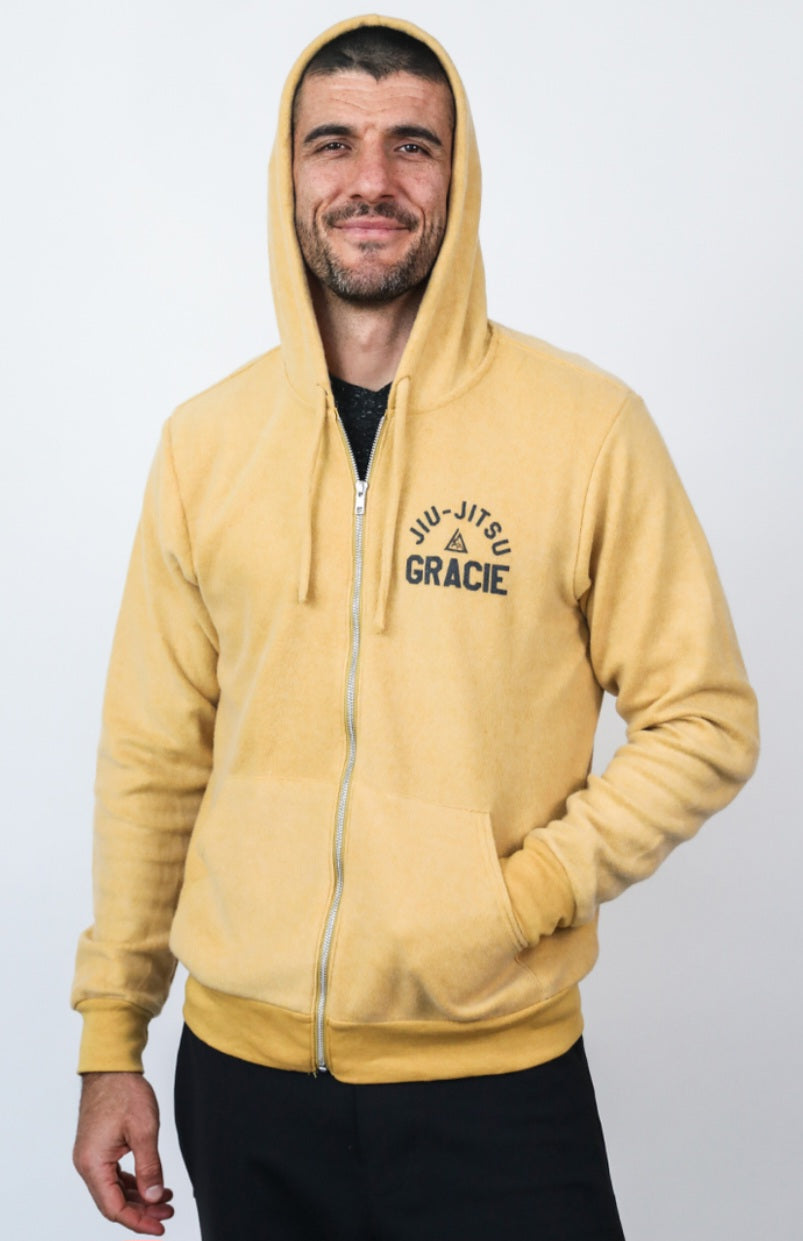 Gracie Golden Rio Sueded Fleece Zip Hoodie